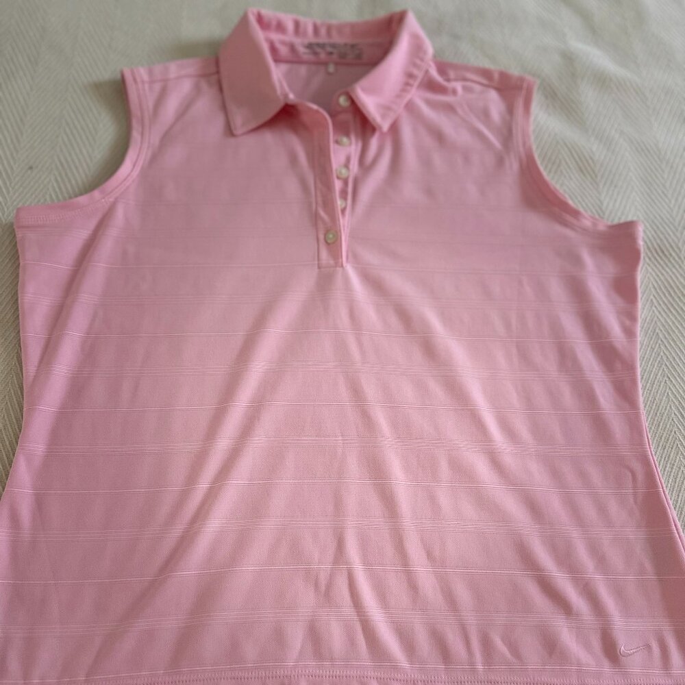 Nike Dri-FIT Sleeveless Pink Golf Polo, Women's Size 10